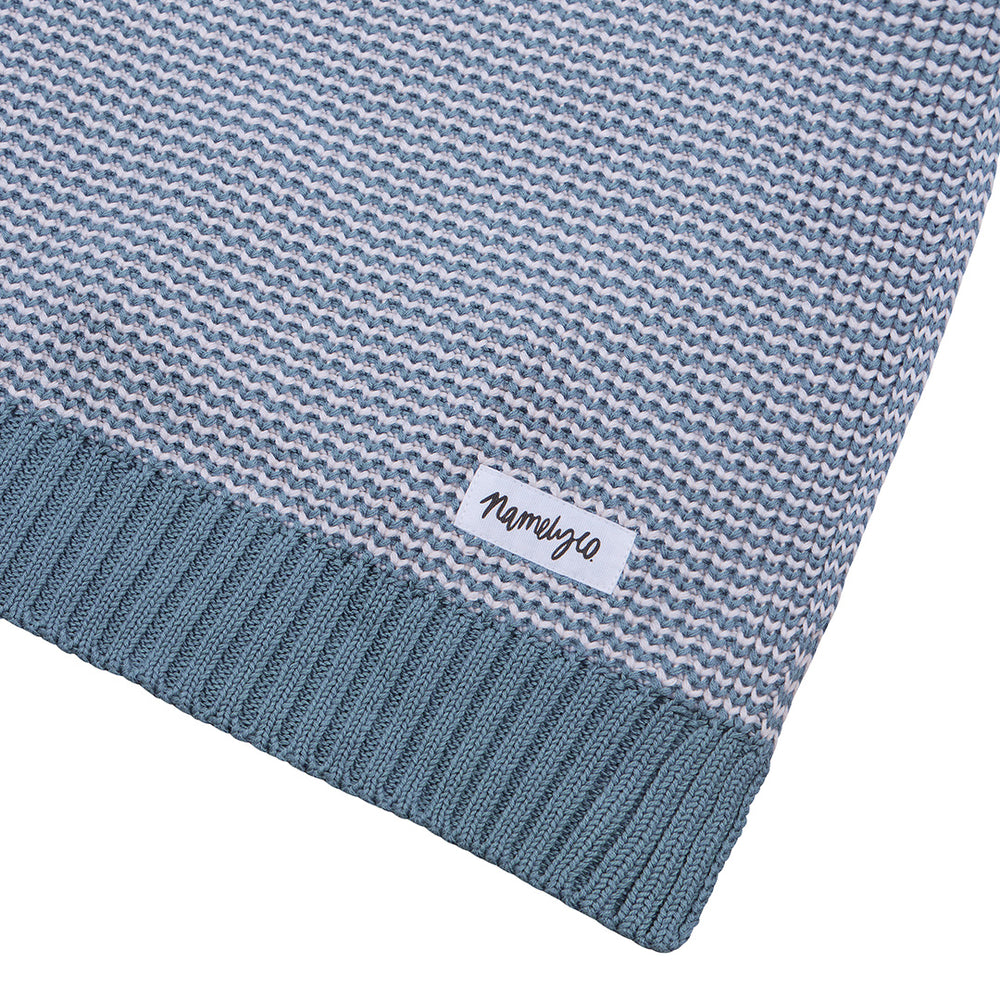 
                  
                    Load image into Gallery viewer, Chunky Two Tone Name Blanket - Ocean Blue
                  
                