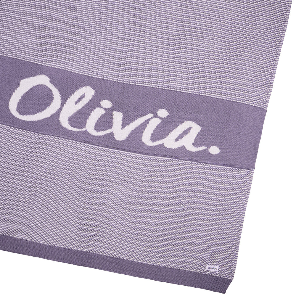 
                  
                    Load image into Gallery viewer, Chunky Two Tone Name Blanket - Ultra Violet
                  
                