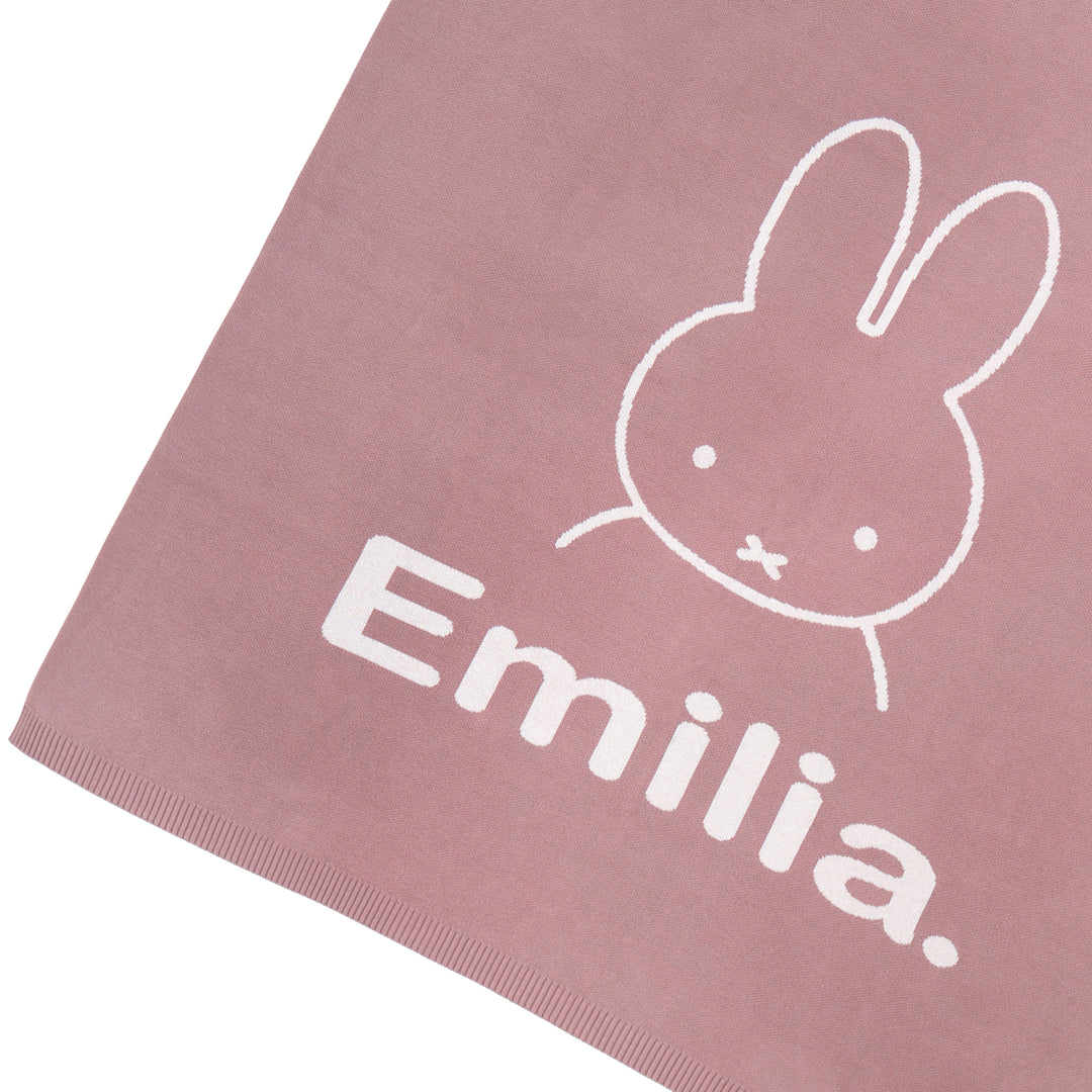 Classic Name Blanket - Miffy in Rose Bloom - personalised and made to order by Namely Co, view 3