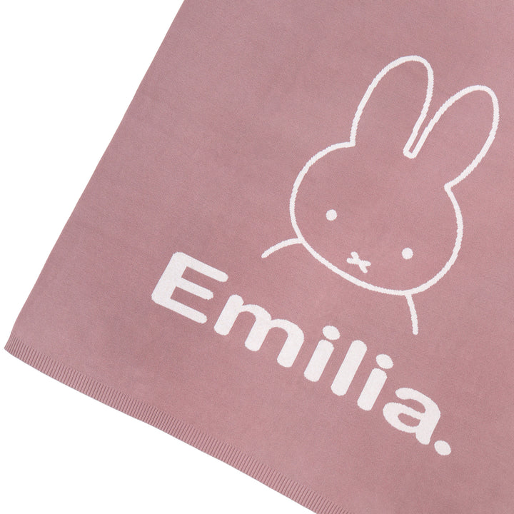 Classic Name Blanket - Miffy in Rose Bloom - personalised and made to order by Namely Co, view 3