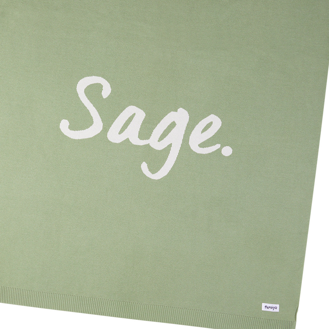 Classic Name Blanket in Desert Sage - personalised and made to order by Namely Co, view 4
