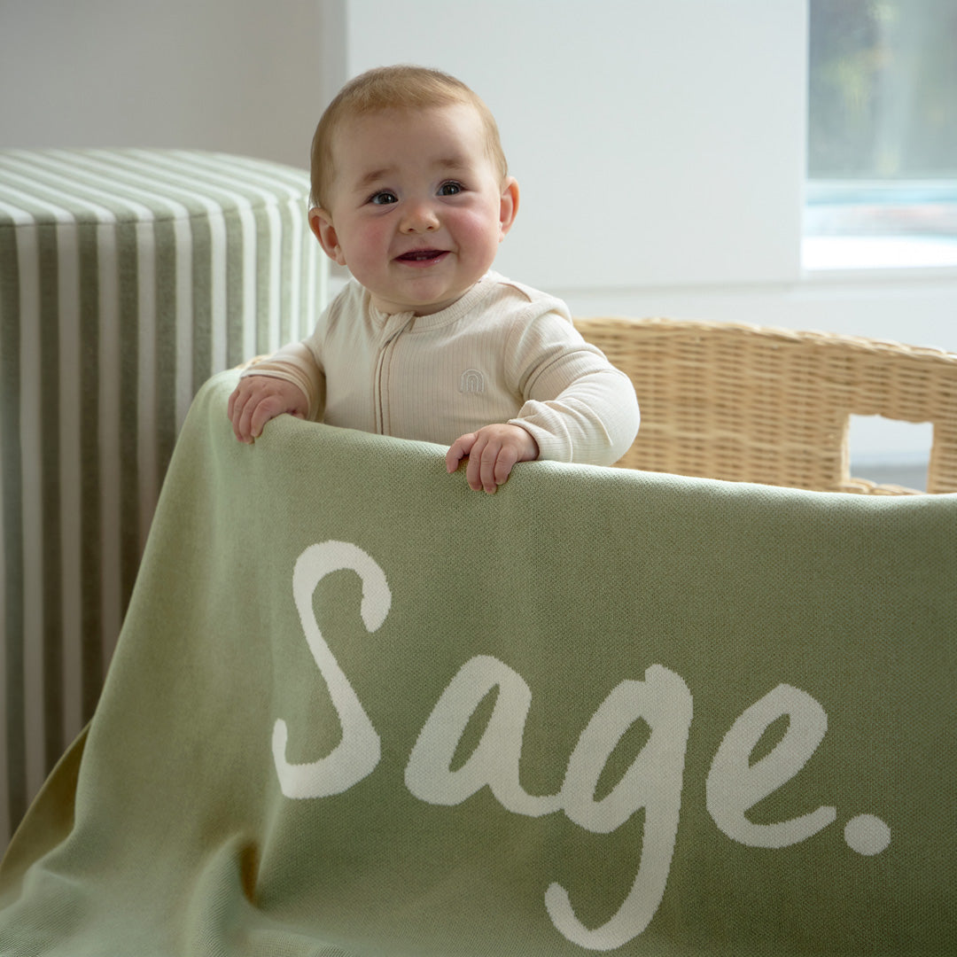 Classic Name Blanket in Desert Sage - personalised and made to order by Namely Co, view 2
