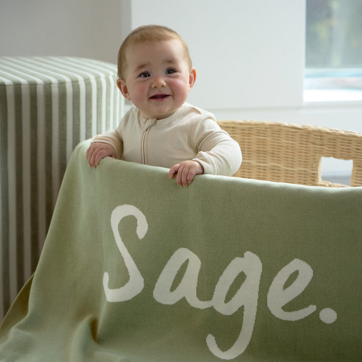 Classic Name Blanket in Desert Sage - personalised and made to order by Namely Co, view 2