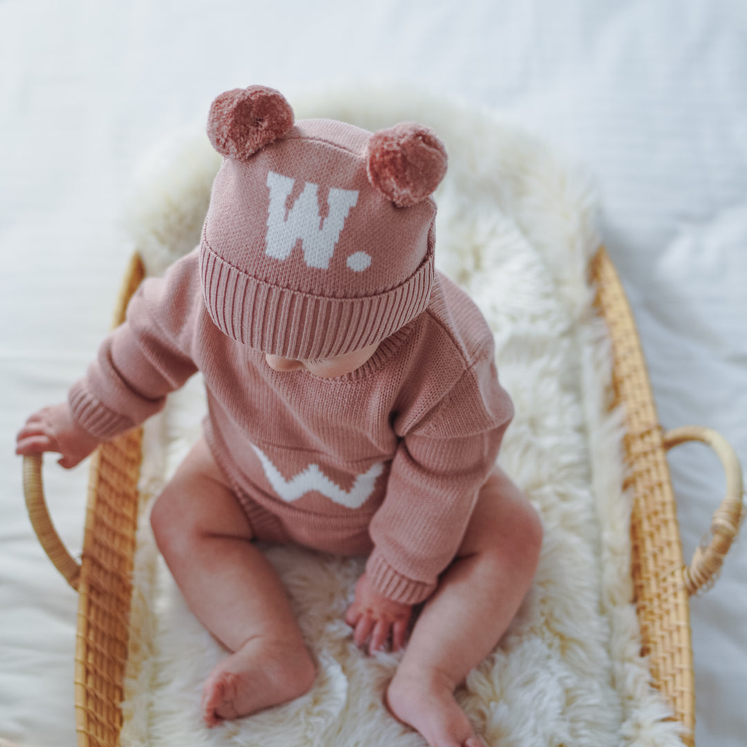 Letter Bodysuit in Ballet Pink - personalised and made to order by Namely Co, view 3