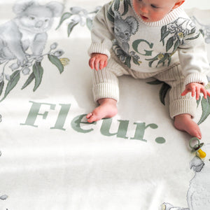 
                  
                    Load image into Gallery viewer, Fleur Harris Bush Melody Personalised Name Blanket
                  
                