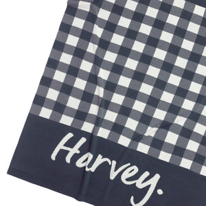 
                  
                    Load image into Gallery viewer, Gingham Name Blanket - Navy Marl
                  
                