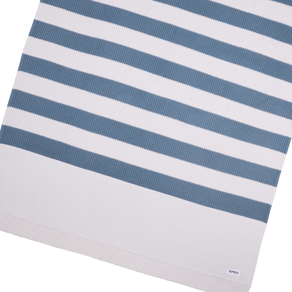 
                  
                    Load image into Gallery viewer, Hamptons Stripe Name Blanket - Ocean Blue
                  
                