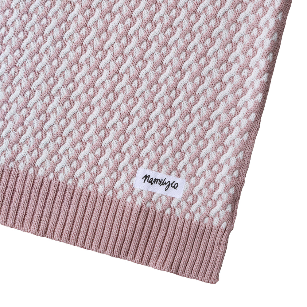 
                  
                    Load image into Gallery viewer, Herringbone Name Blanket - Ballet
                  
                