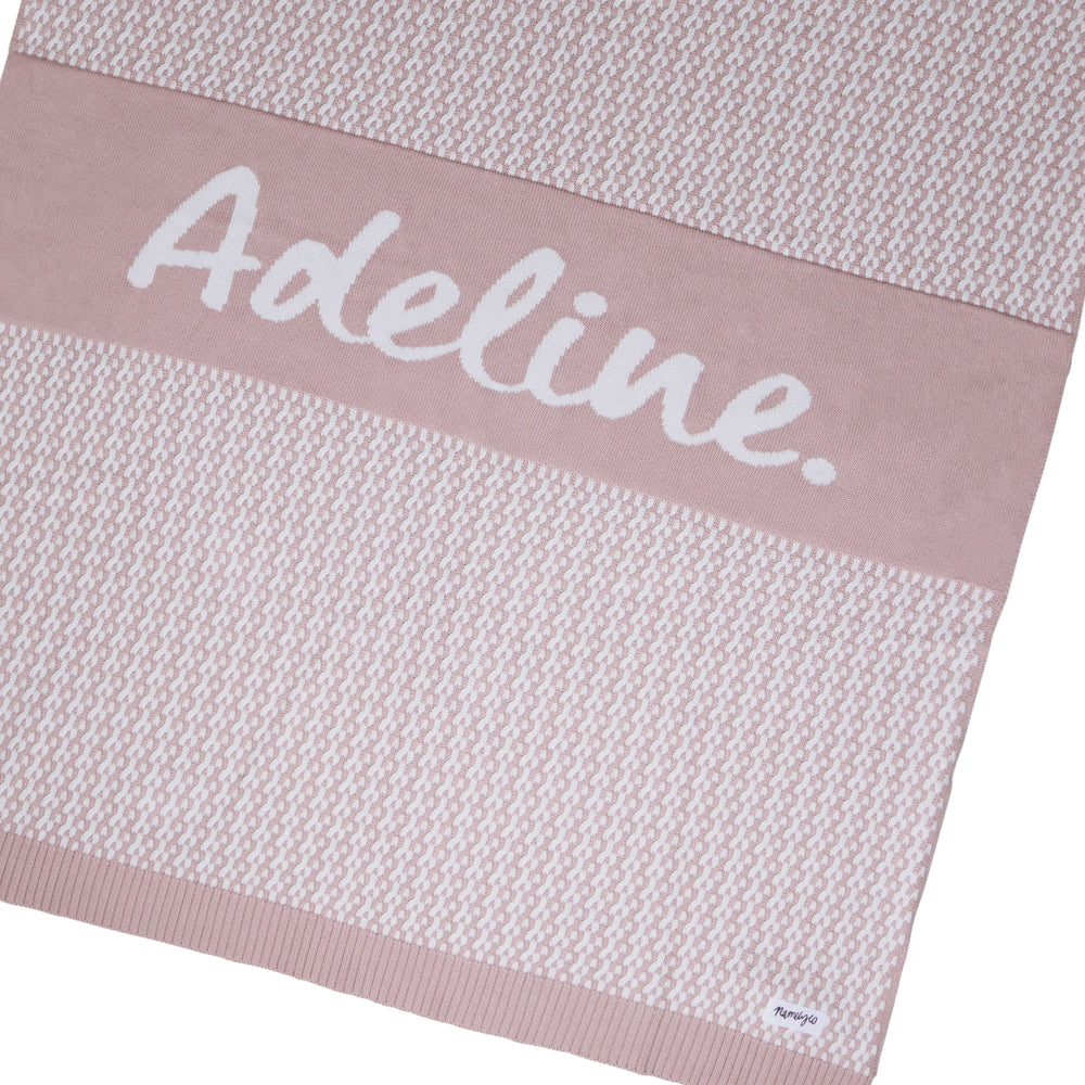 
                  
                    Load image into Gallery viewer, Herringbone Name Blanket - Ballet
                  
                