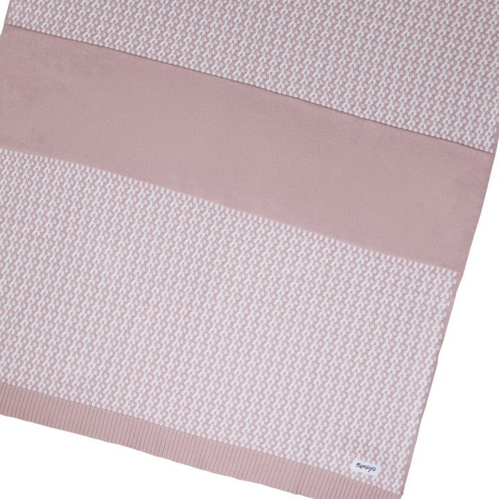 Herringbone Name Blanket in Ballet - personalised and made to order by Namely Co, view 9