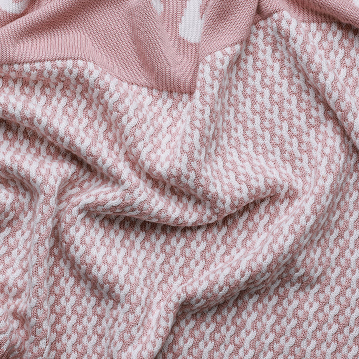 Herringbone Name Blanket in Ballet - personalised and made to order by Namely Co, view 6