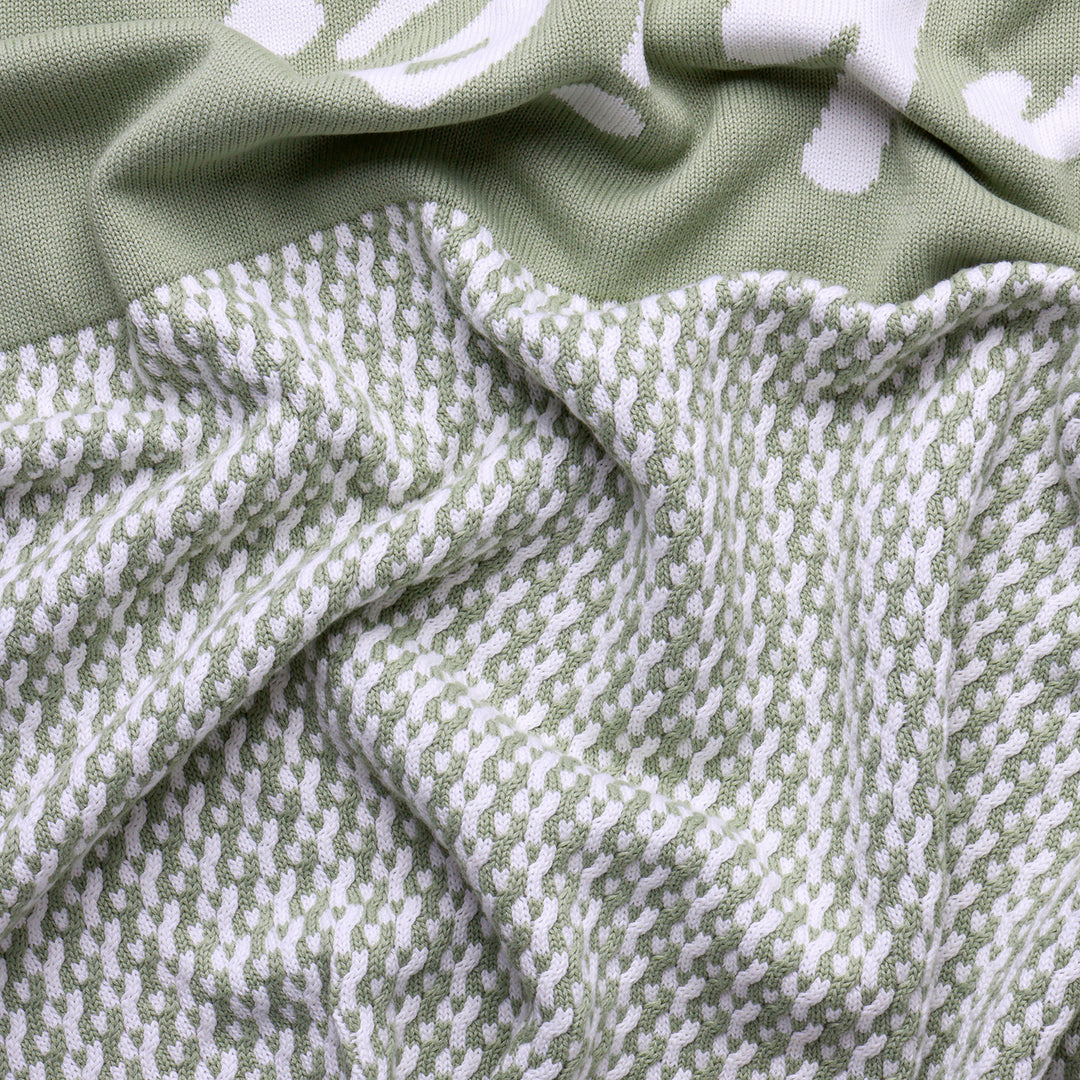 Herringbone Name Blanket in Desert Sage - personalised and made to order by Namely Co, view 5