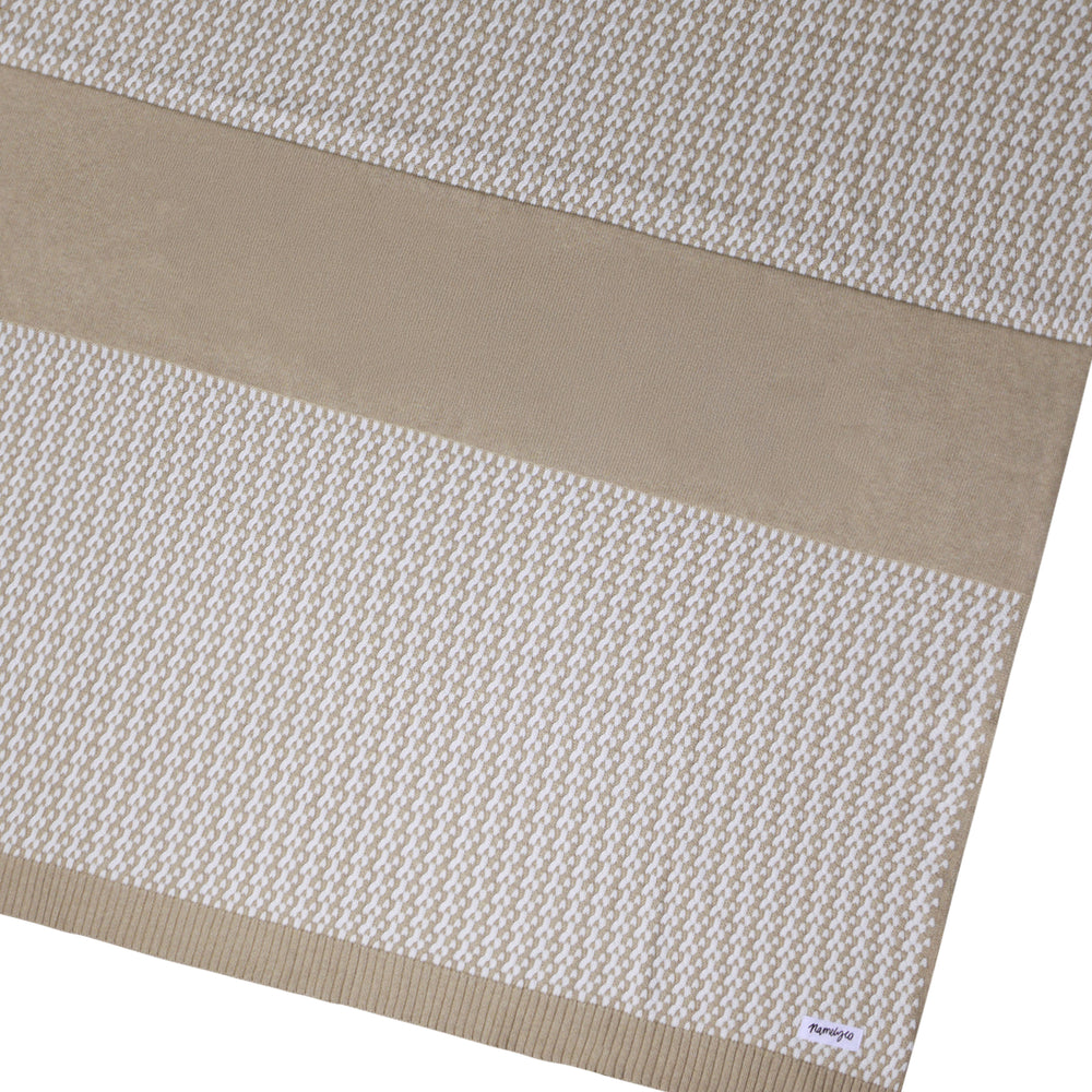 
                  
                    Load image into Gallery viewer, Herringbone Name Blanket - Light Camel
                  
                