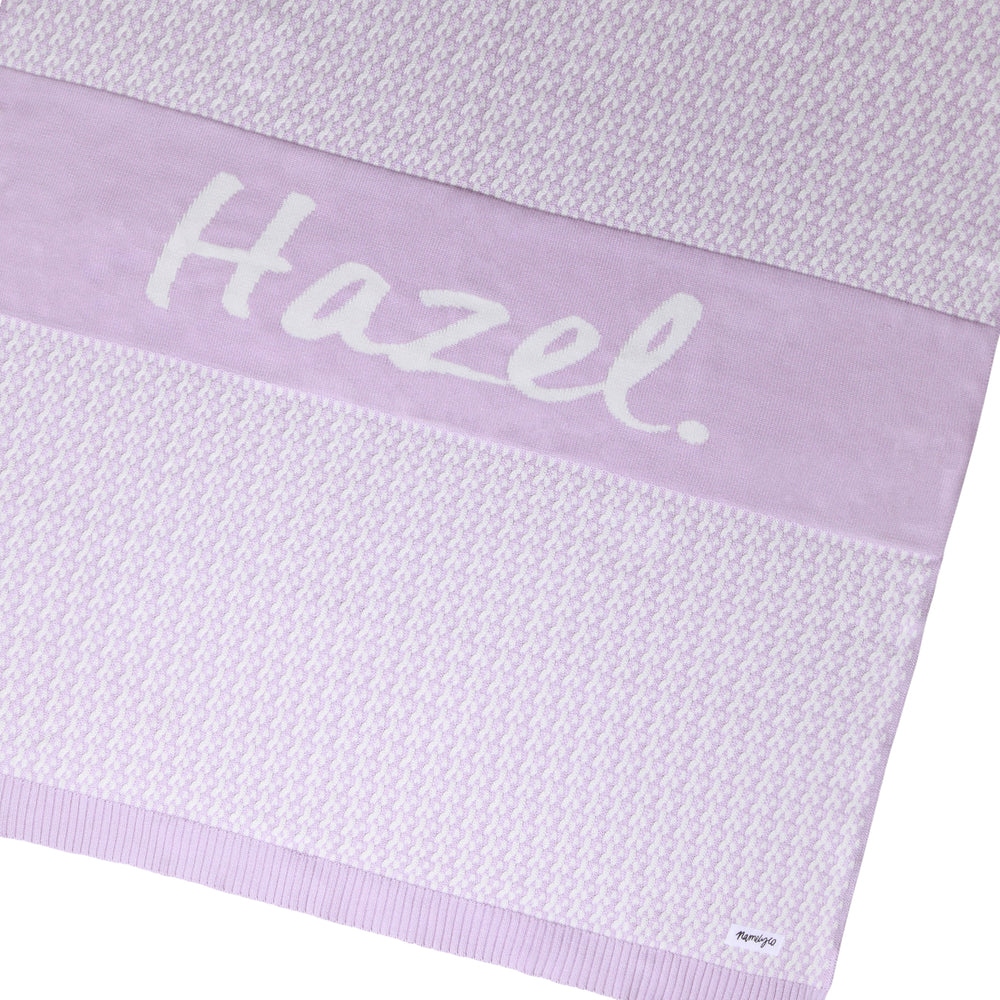 
                  
                    Load image into Gallery viewer, Herringbone Name Blanket - Mauve
                  
                