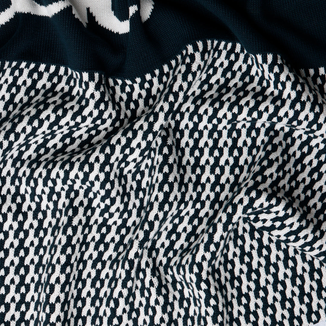 Herringbone Name Blanket in Navy - personalised and made to order by Namely Co, view 8