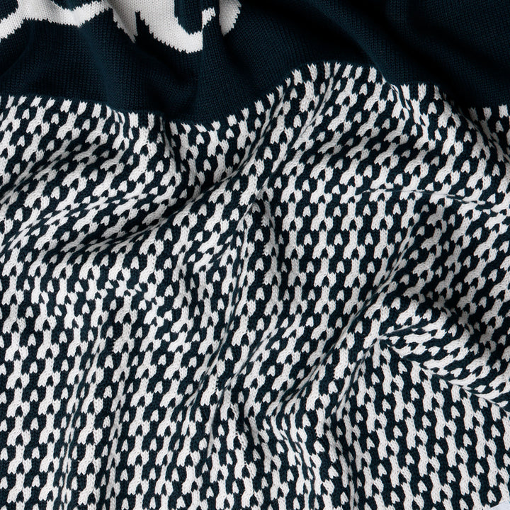 Herringbone Name Blanket in Navy - personalised and made to order by Namely Co, view 8