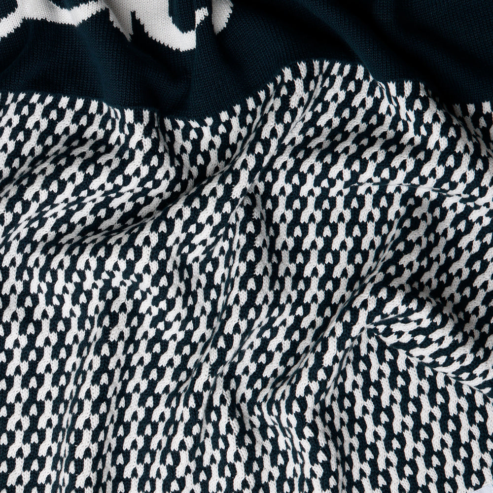 
                  
                    Load image into Gallery viewer, Herringbone Name Blanket - Navy
                  
                