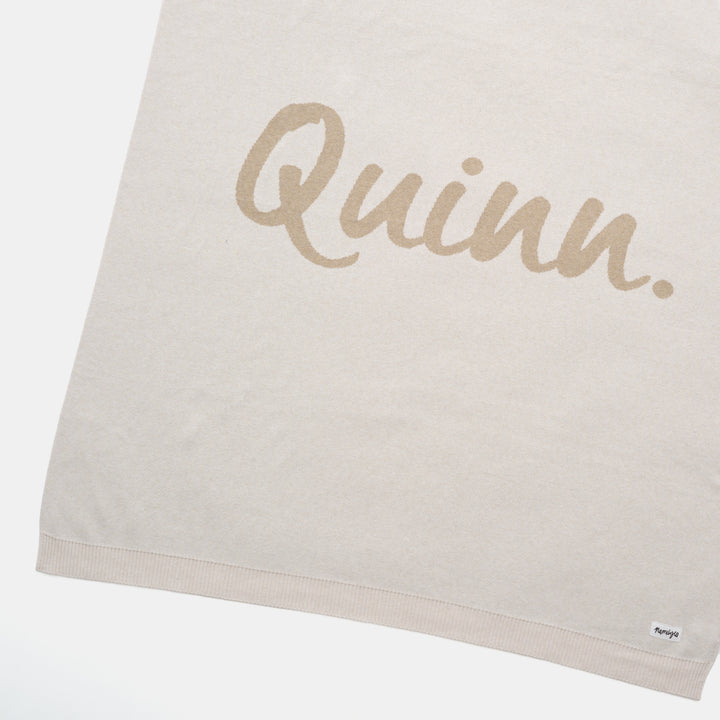 Classic Name Blanket in Oatmeal - personalised and made to order by Namely Co, view 3