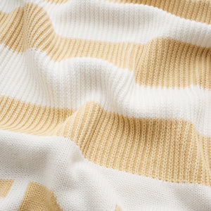 
                  
                    Load image into Gallery viewer, Hamptons Stripe Knit Blanket Butter
                  
                