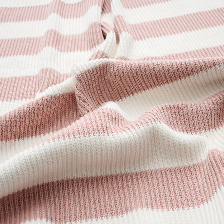 Hamptons Stripe Name Blanket in Ballet Pink - personalised and made to order by Namely Co, view 5