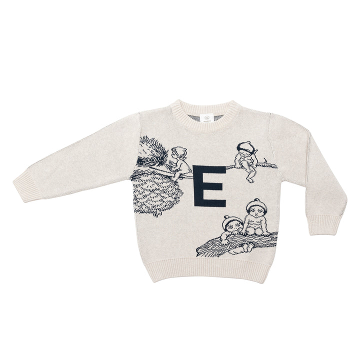 May Gibbs Letter Jumper in Oatmeal &amp; Navy - personalised and made to order by Namely Co, view 3
