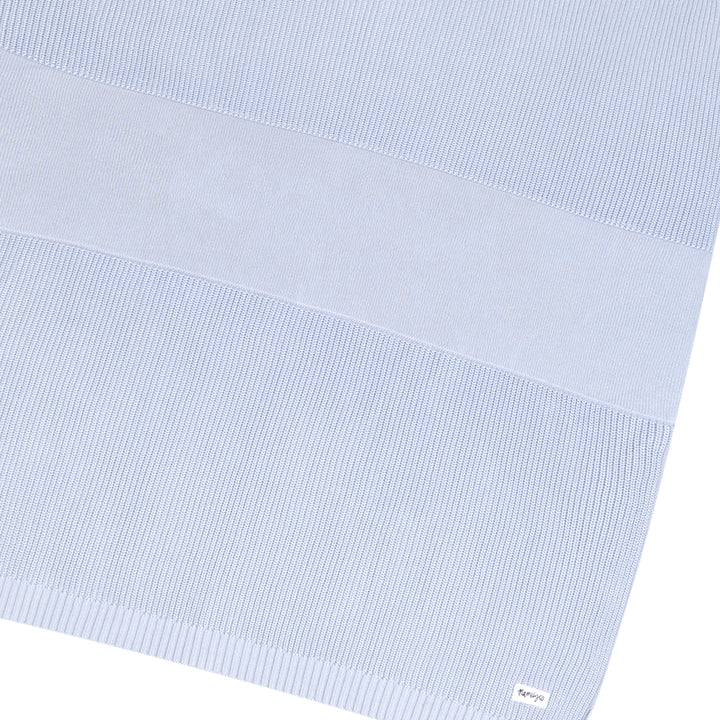 Chunky Knit Name Blanket in Kentucky Blue - personalised and made to order by Namely Co, view 7