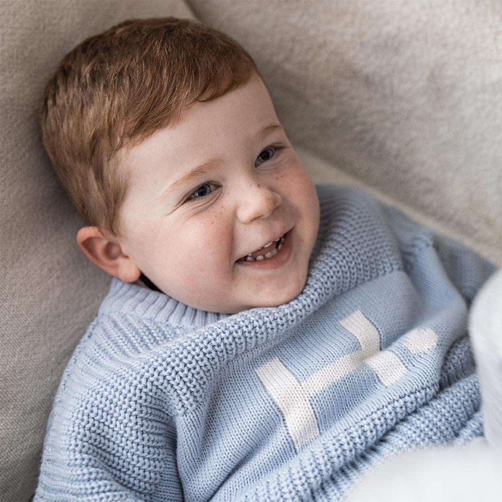 Letter Jumper in Kentucky Blue - personalised and made to order by Namely Co, view 2