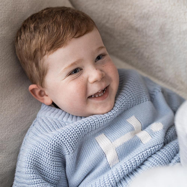 Letter Jumper in Kentucky Blue - personalised and made to order by Namely Co, view 2
