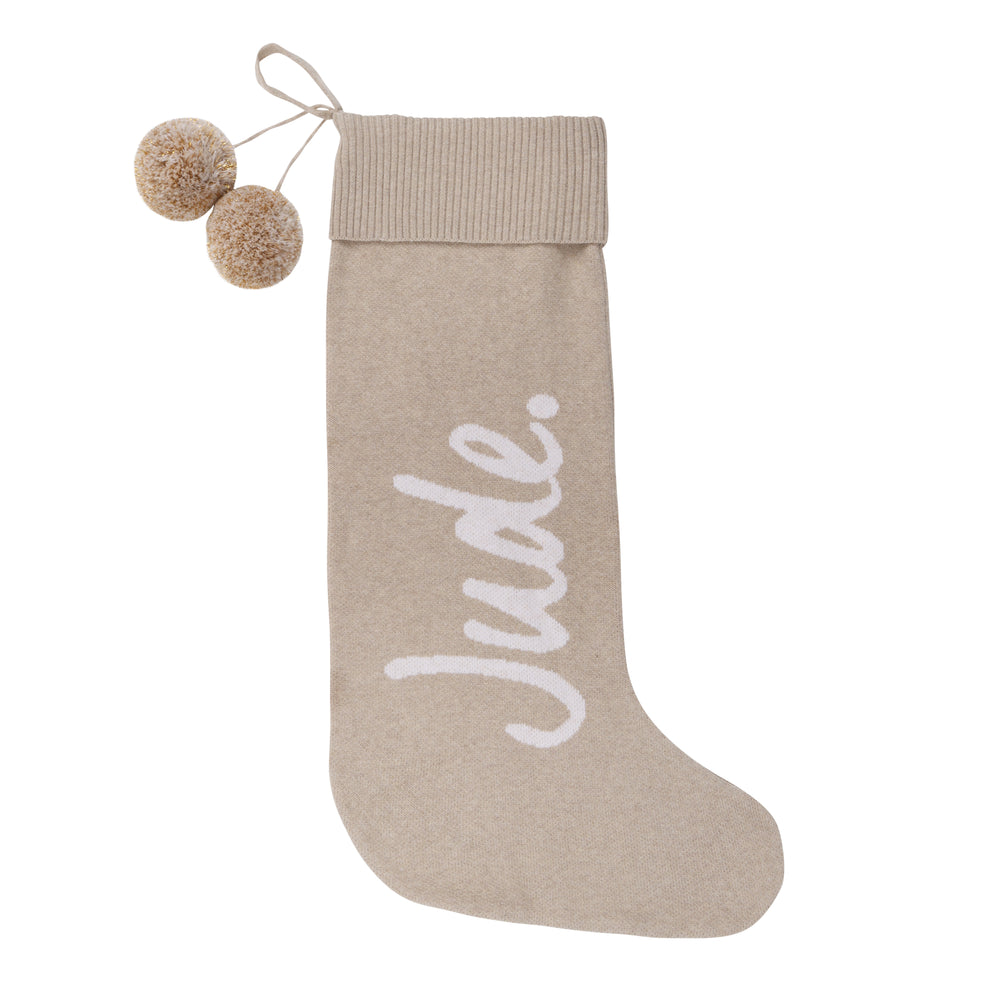 
                  
                    Load image into Gallery viewer, Classic Christmas Santa Stocking - Light Camel
                  
                