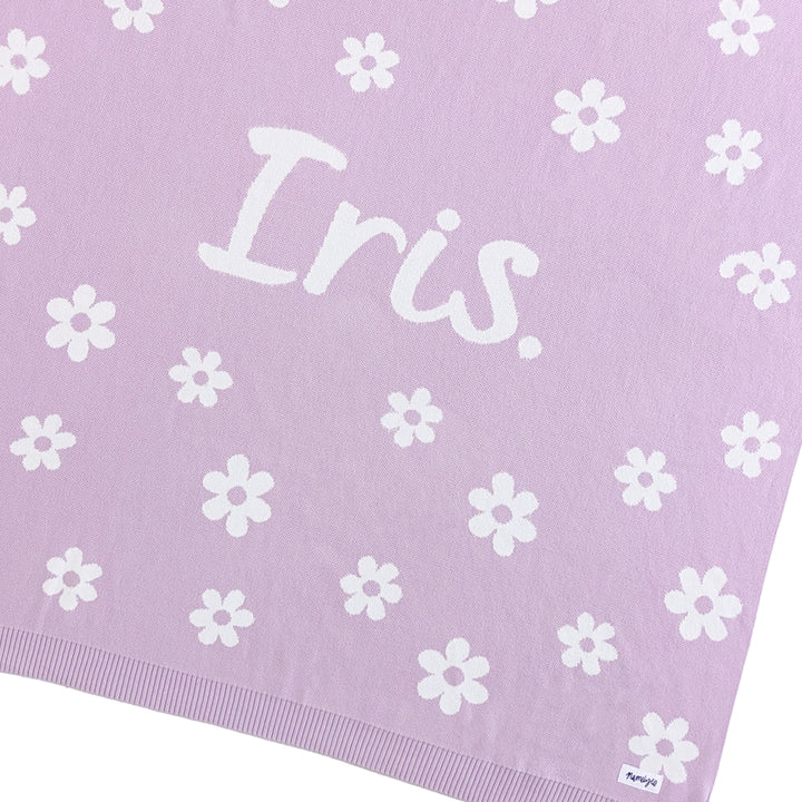 Bloom Name Blanket in Lilac - personalised and made to order by Namely Co, view 7