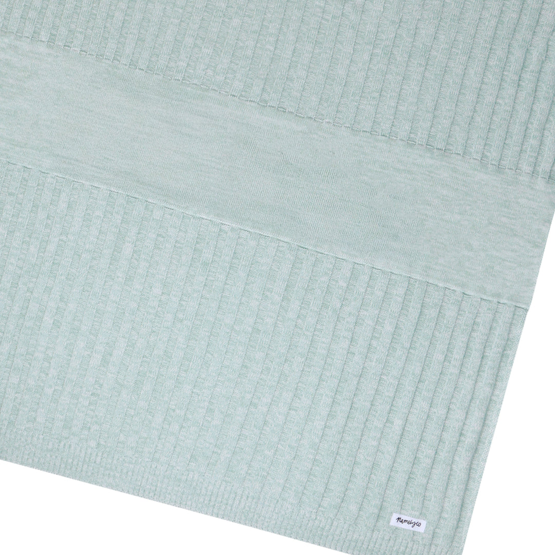 Rib Marle Name Blanket in Haze Blue - personalised and made to order by Namely Co, view 8