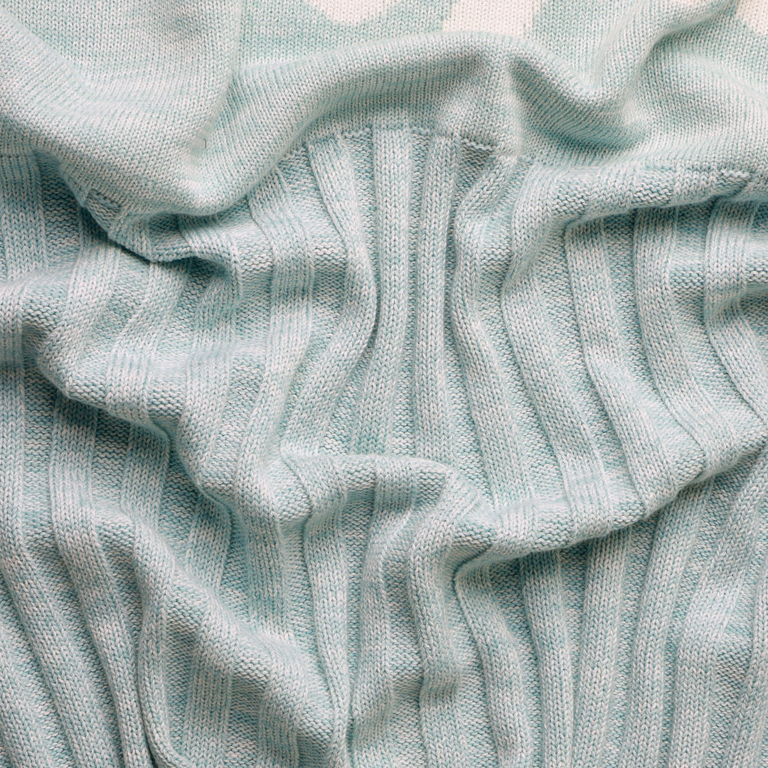 Rib Marle Name Blanket in Haze Blue - personalised and made to order by Namely Co, view 9