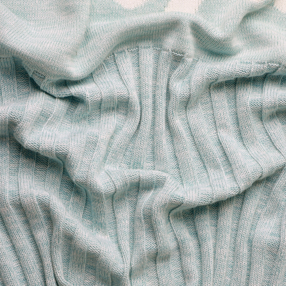 
                  
                    Load image into Gallery viewer, Rib Marle Name Blanket - Haze Blue
                  
                