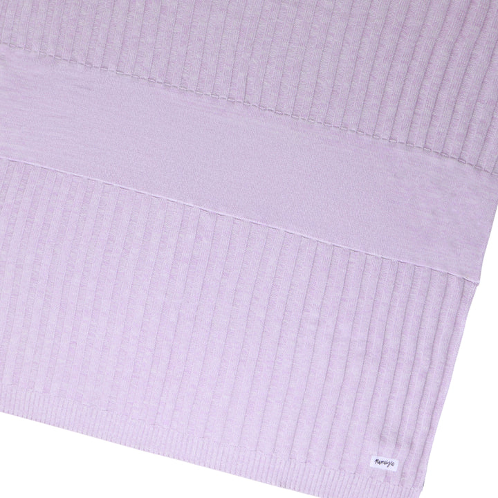 Rib Marle Name Blanket in Lilac - personalised and made to order by Namely Co, view 8