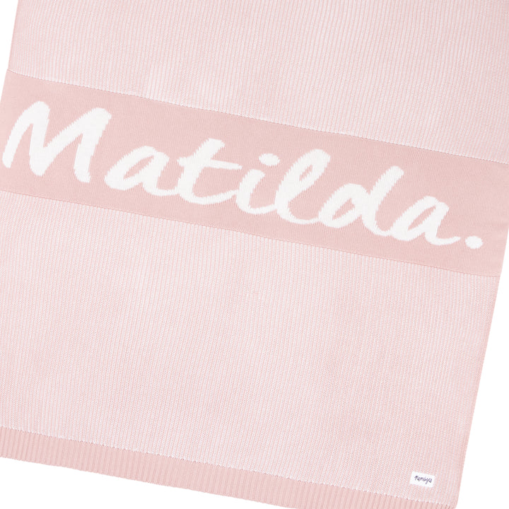 Luxe Rib Name Blanket in Ballet - personalised and made to order by Namely Co, view 4