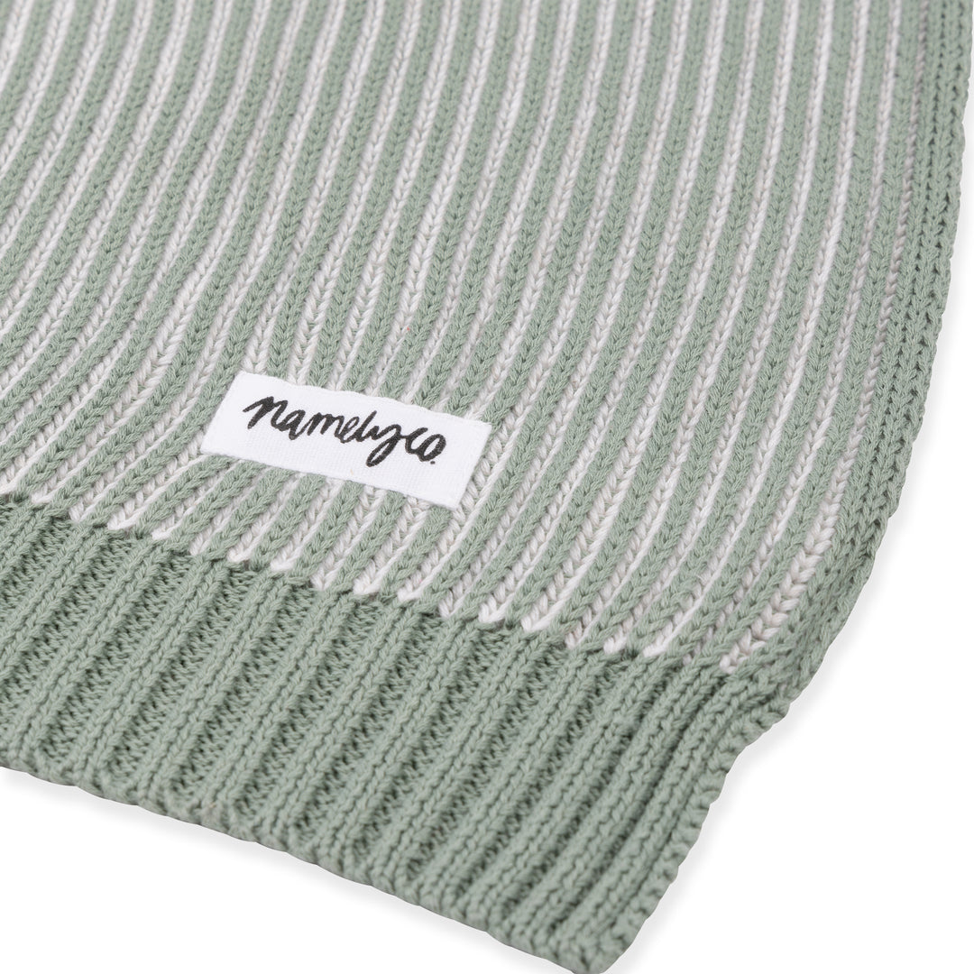 Luxe Rib Name Blanket in Lily Pad - personalised and made to order by Namely Co, view 7
