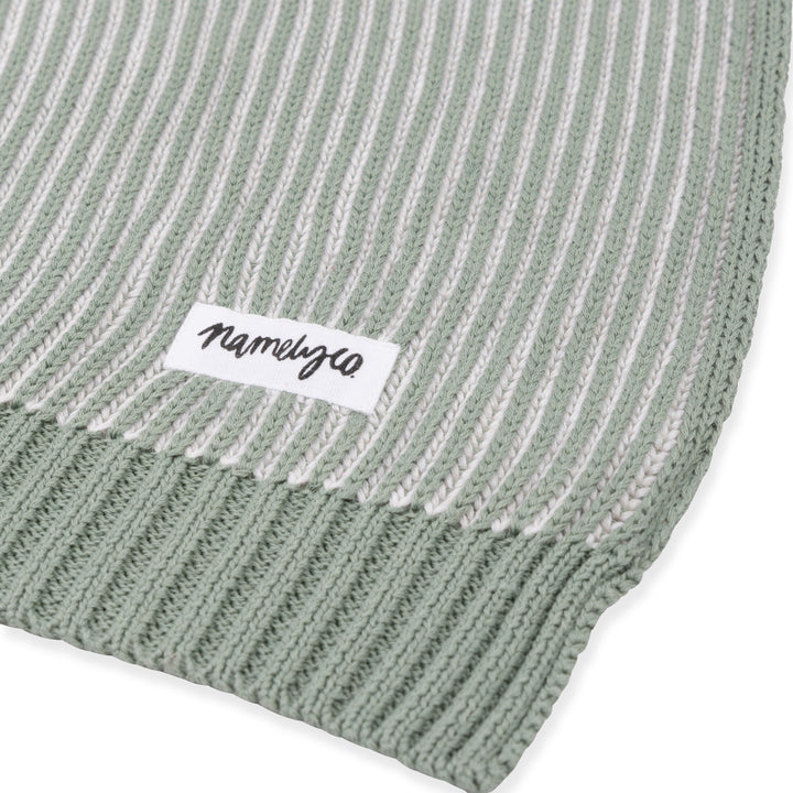 Luxe Rib Name Blanket in Lily Pad - personalised and made to order by Namely Co, view 7