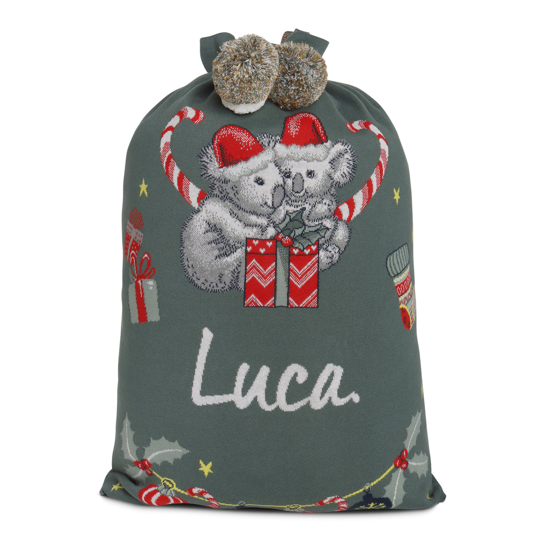 Classic Christmas Santa Sack - May Gibbs in Dark Forest - personalised and made to order by Namely Co