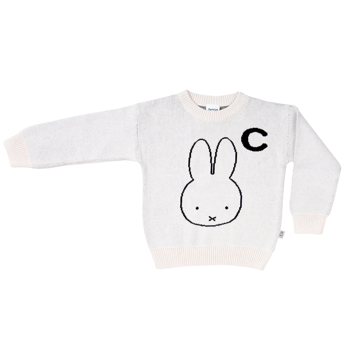 Miffy Letter Jumper in Oatmeal - personalised and made to order by Namely Co, view 2