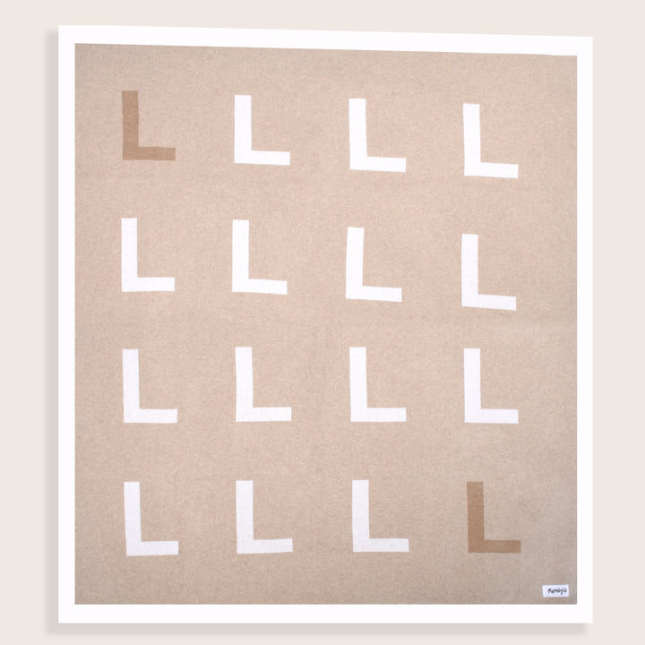Multi Letter Blanket in Light Camel - personalised and made to order by Namely Co, view 4
