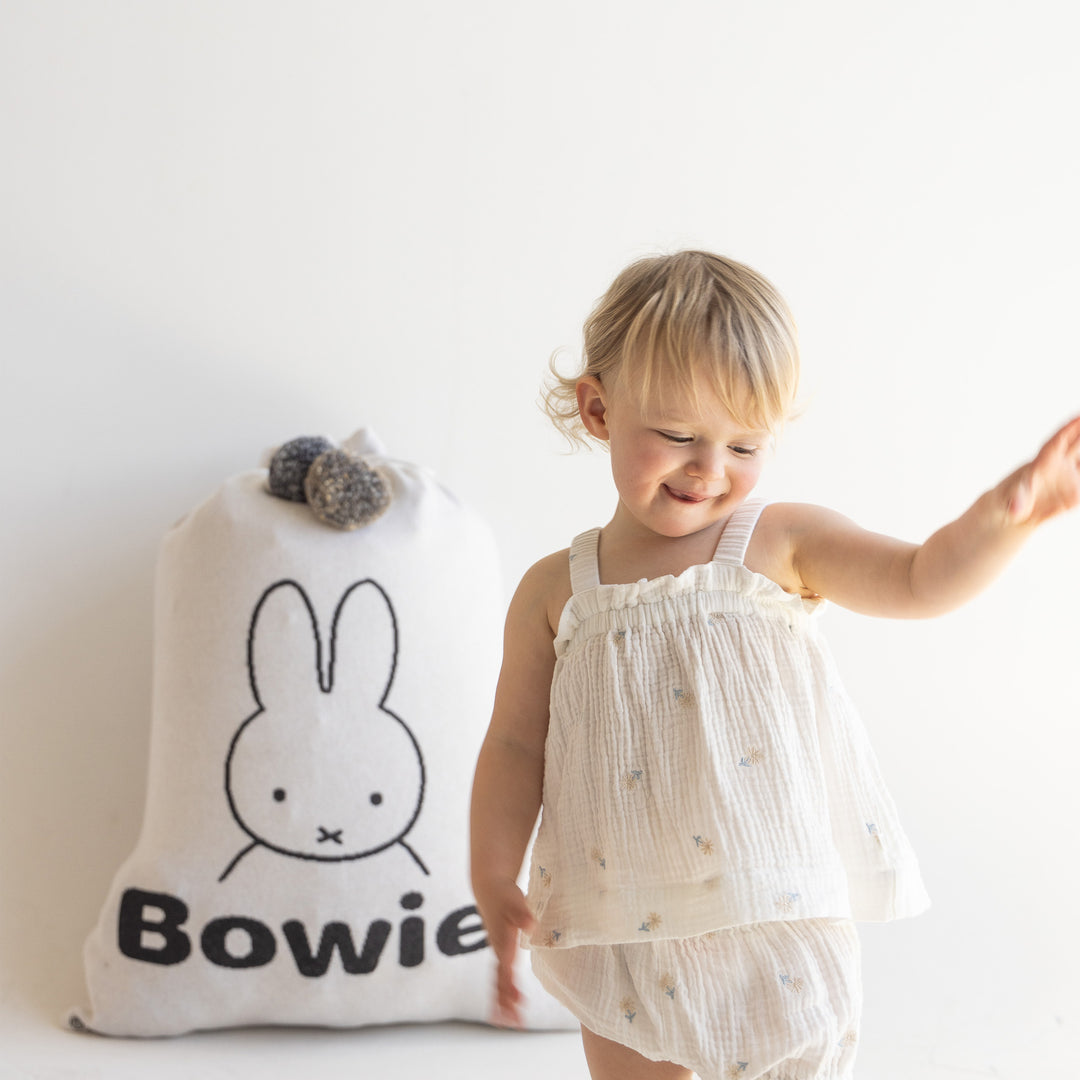 Classic Christmas Santa Sack - Miffy in Oatmeal - personalised and made to order by Namely Co, view 6