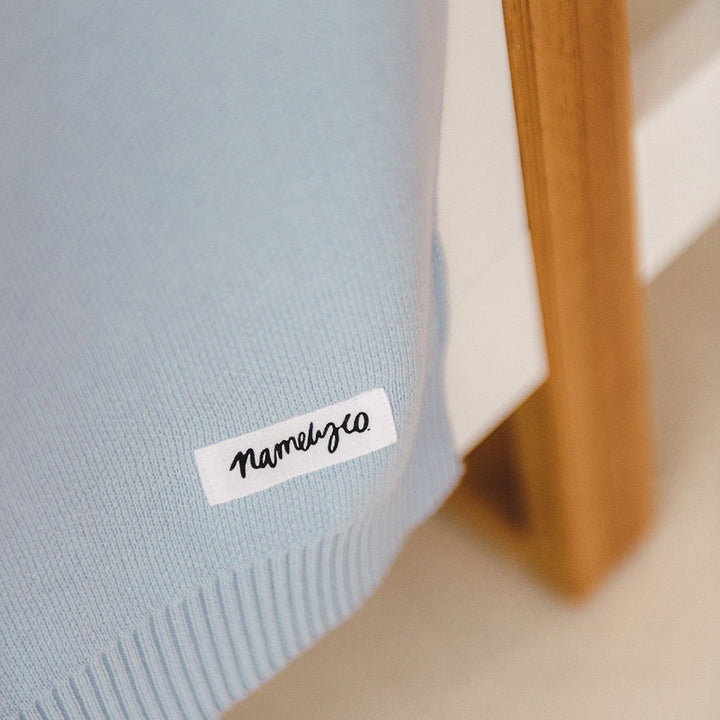 Classic Name Blanket in Kentucky Blue - personalised and made to order by Namely Co, view 5