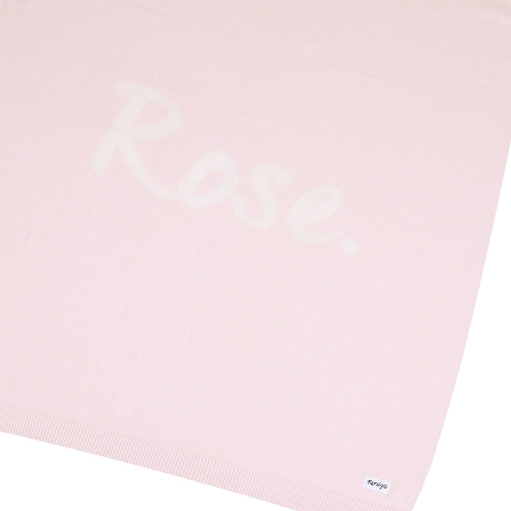 Classic Name Blanket in Pastel Pink - personalised and made to order by Namely Co, view 6