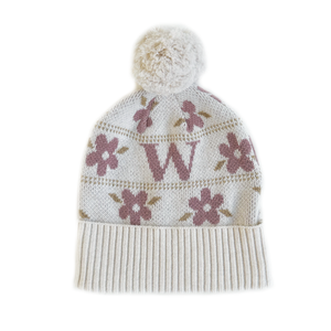 
                  
                    Load image into Gallery viewer, Floral Oatmeal &amp;amp; Rose Bloom beanie
                  
                