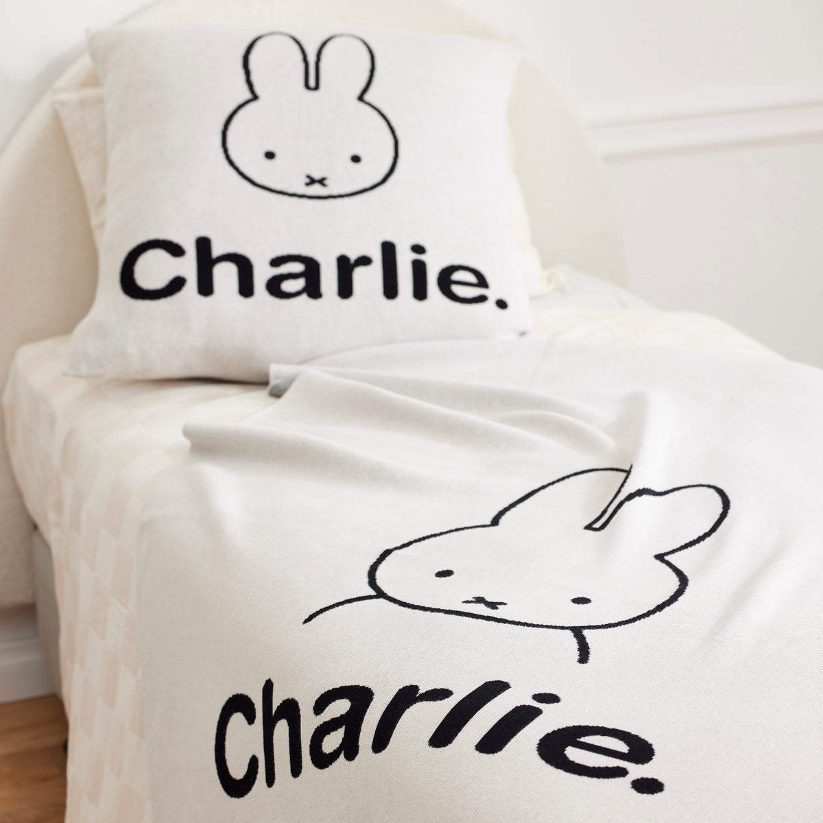 Euro Pillowcase - Miffy in Oatmeal - personalised and made to order by Namely Co, view 2