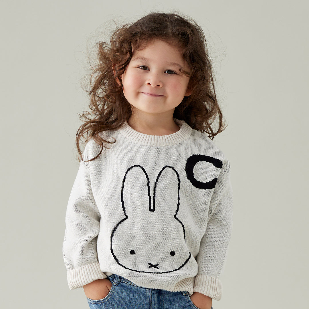 Miffy Letter Jumper in Oatmeal - personalised and made to order by Namely Co