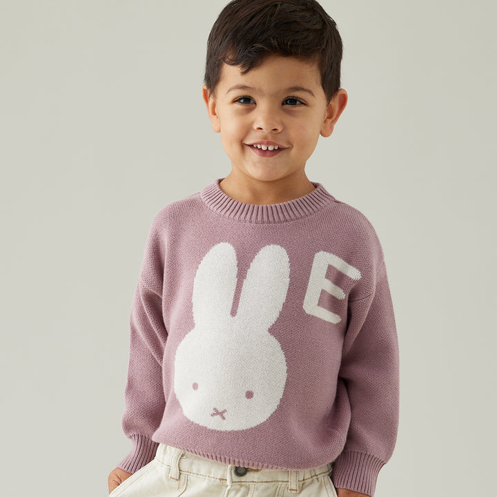 Miffy Letter Jumper in Rose Bloom - personalised and made to order by Namely Co, view 3