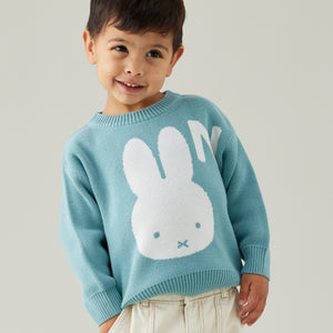 
                  
                    Load image into Gallery viewer, Miffy Letter Jumper - Stone Blue
                  
                