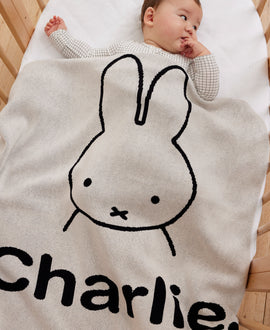 Miffy Name Blanket - Oatmeal