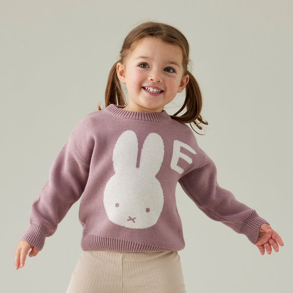 Miffy Letter Jumper - Rose Bloom
